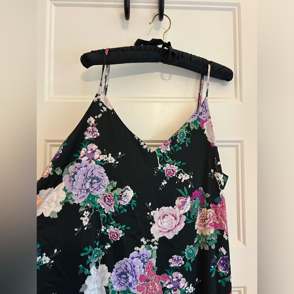 NWT The Drop Midi Slip Dress in Black Floral size XL - Picture 2 of 7